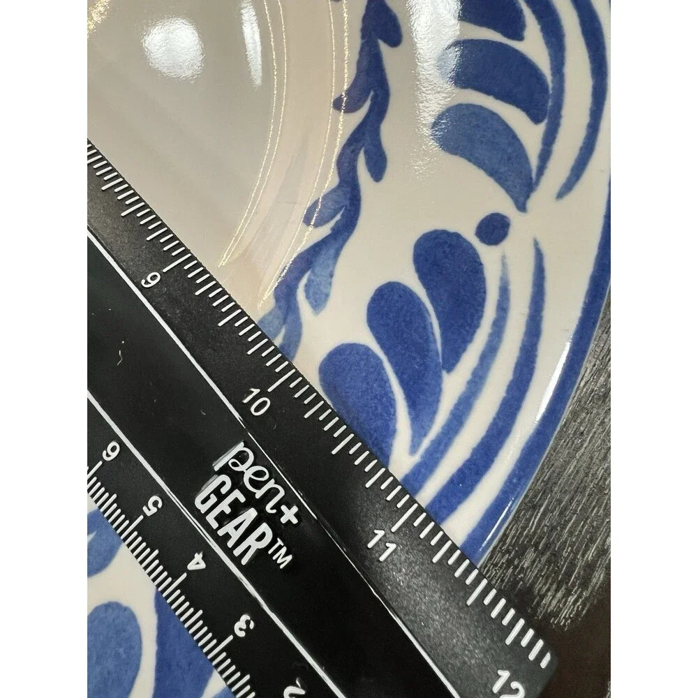 Williams-Sonoma Aerin Lauder Dinner plate Floral blue white 11.5